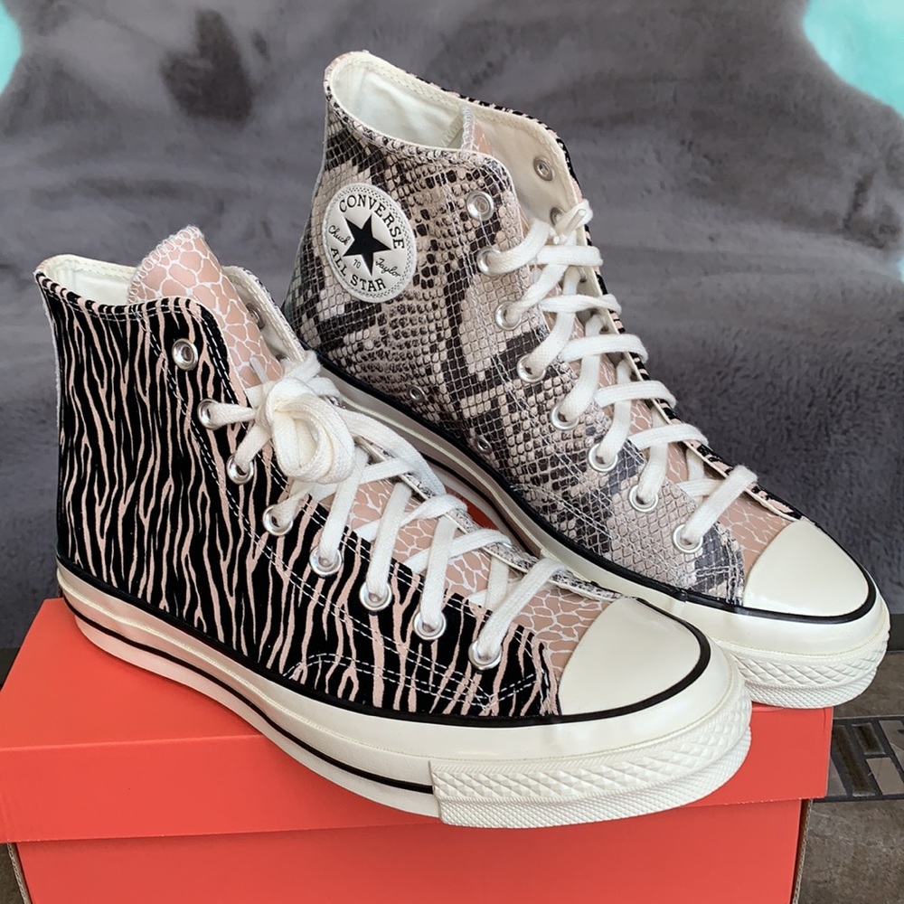CONVERSE CHUCK 70 HI BLACK/EGRET/CHAMPAGNE TAN MEN - Picture 10 of 16